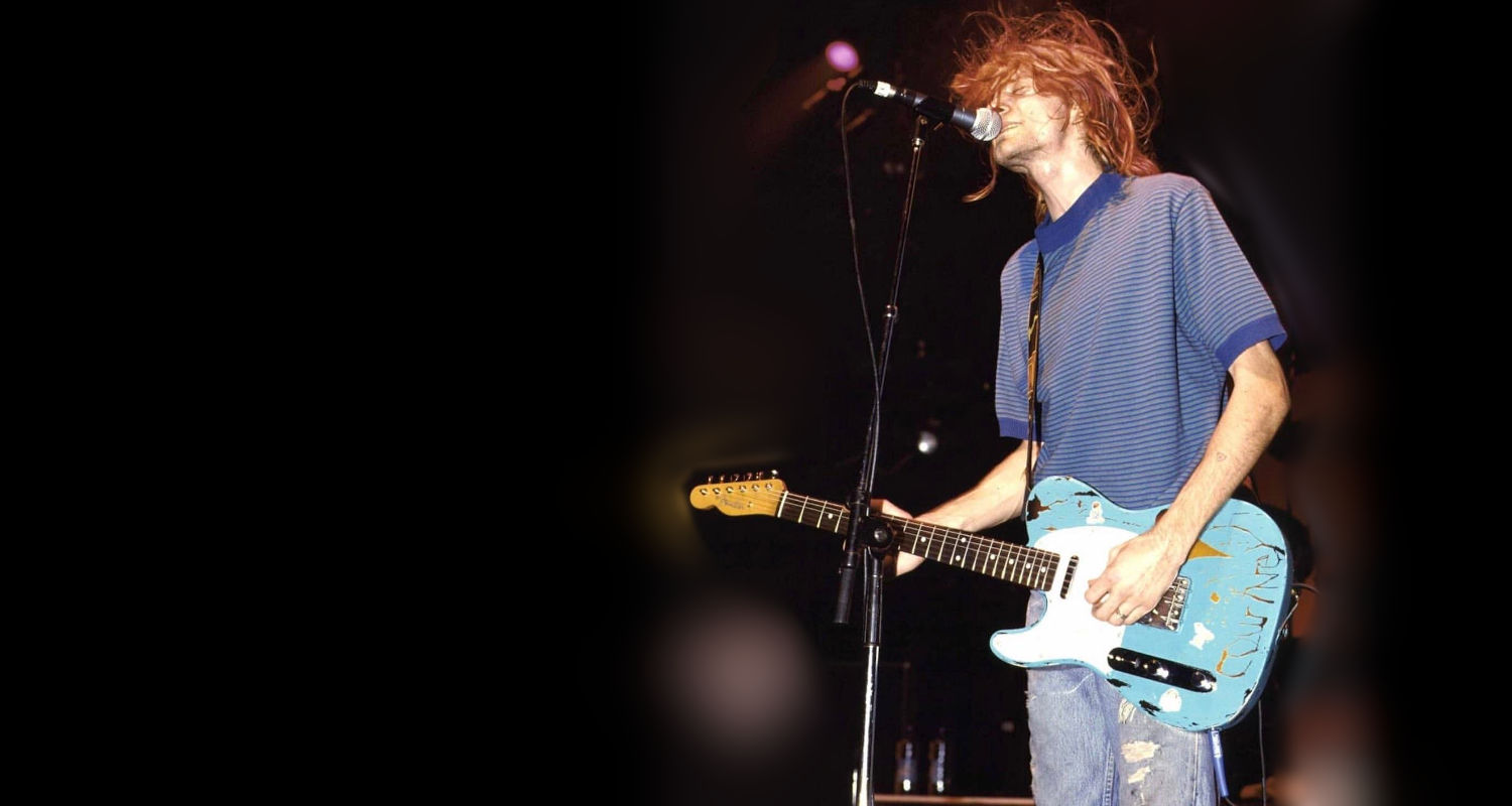 Kurt Cobain avec une Telecaster